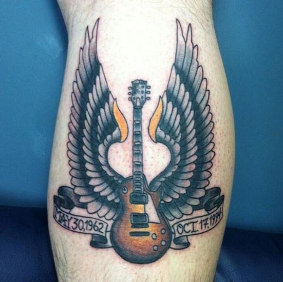 Bedste guitar tatoveringsdesign 5
