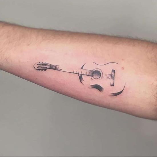Bedste tatoveringsdesign til guitar 6