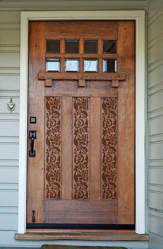 Stencil Pattern Hall Front Door