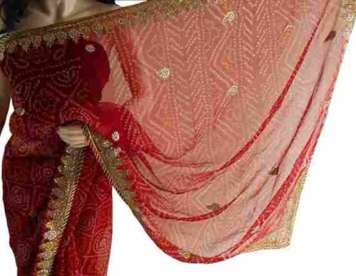 Bandhani Gota Patti Saree