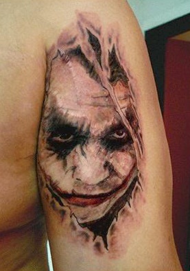 Lány Joker Tattoo Design
