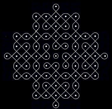 Simpelt Kolangal Rangoli -design