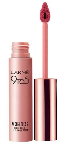 Lakme vægtløs muslæbe og kindfarve i blommefjer