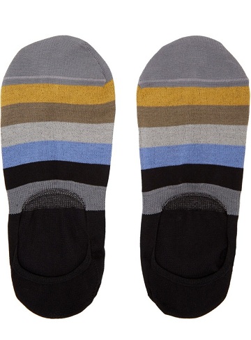 Blokkos színű Loafer zokni