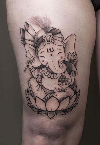 Bedste Lord Ganesha Tattoo Designs 2