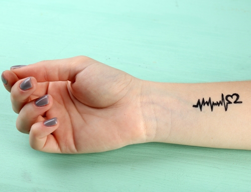 A Heart Beat Love Tattoo Designs