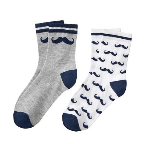 Moustache Crew Boys Socks