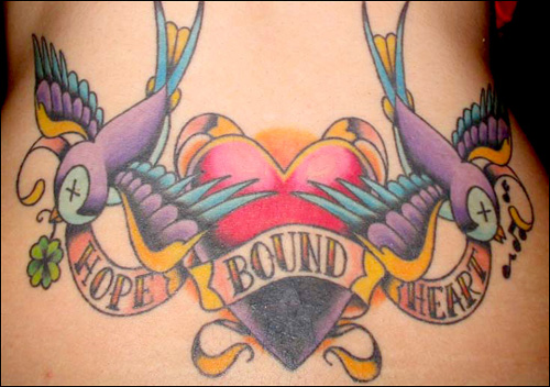 Hope Bound Heart Miami tetoválás a nyakon