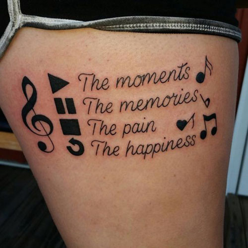 Bedste musik tatoveringsdesign 3