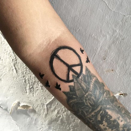 A legjobb béke tetoválás minták 9