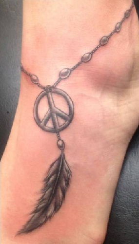 Peace Anklet Tattoo