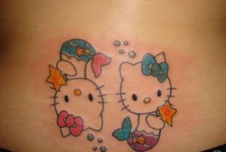 Hello Kitty Halak tetoválás tervezés