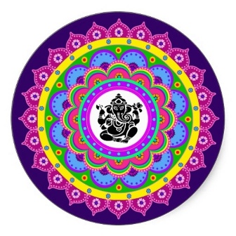 Ganesha Mandala matrica Rangolis