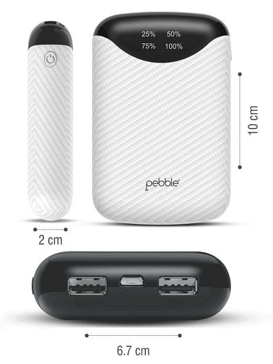 Pebble 10000mAh tenyér méretű Power Bank