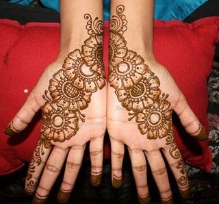 Közös kézzel árnyékolt Mehndi Design