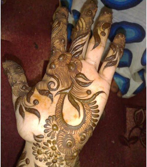 Arabisk skraverede mehndi -designs