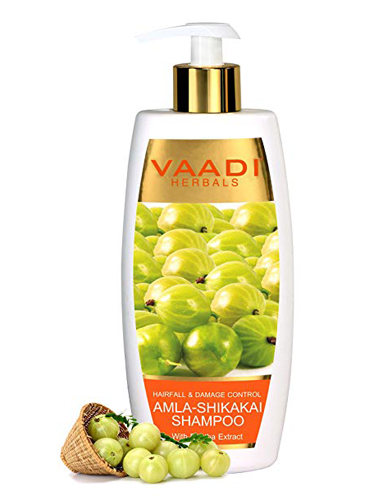 Vaadi Herbals Amla Shikakai hajnövesztő sampon