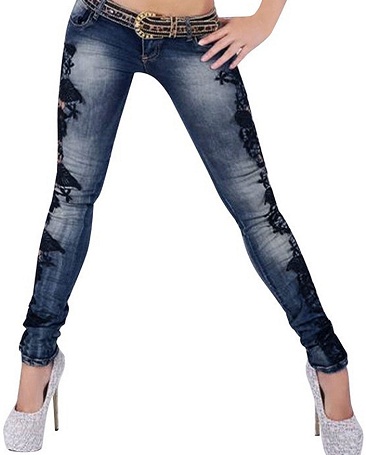 Slim fit jeans til kvinder med lav talje