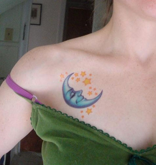 Aranyos Hold és csillag tetoválás minták