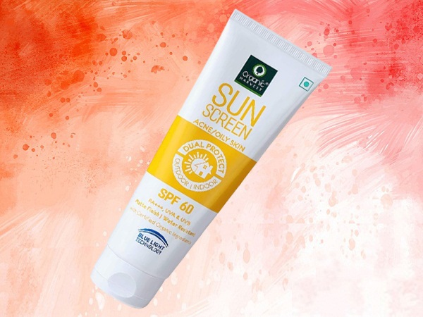 Organic Harvest SPF 60 Solcreme til acne/fedtet hud