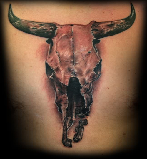 Bika koponya Bika tetoválás