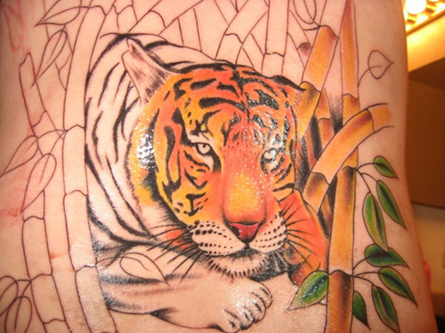 Fenséges tigris tetoválás minták