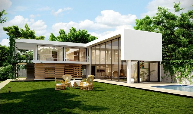 L -formet villa design