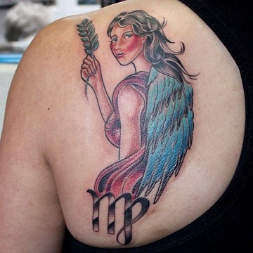 Szűz angyal tetoválás