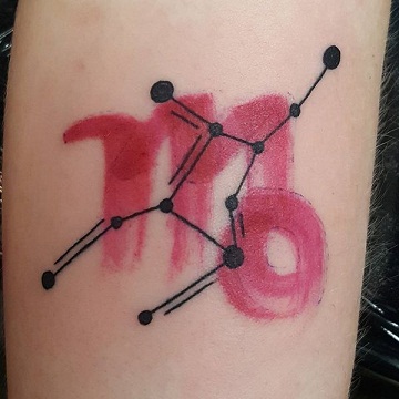 Szűz horoszkóp tetoválás