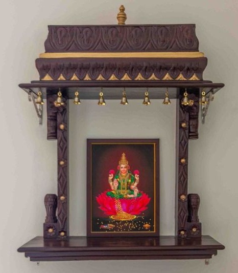 Pooja Room Mounted Wall Shelf Design