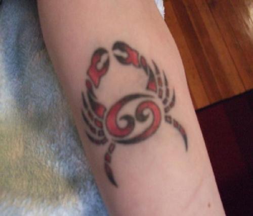 Cancer Zodiac Sign Tattoo Design