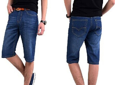 Vékony fit Stretch Jean rövidnadrág