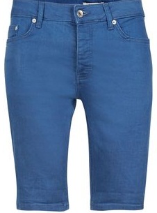 Powder Blue Wash Stretch Shorts Jeans