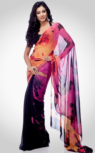 Fancy trykt Saree