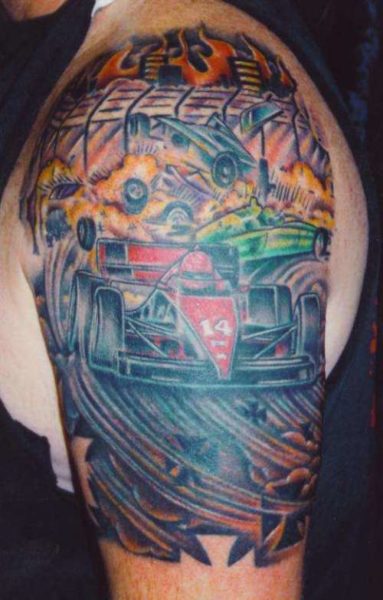 Car Crash Tattoo Designs