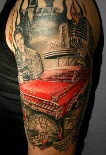Musical Sleeve Car Tattoos
