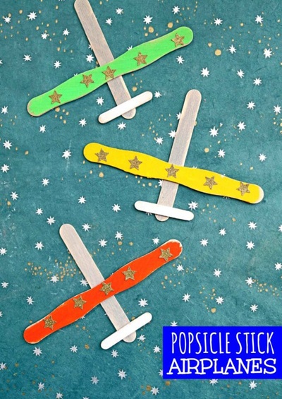 Icecream Stick Repülőgép Kézműves Másolat