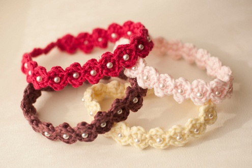 Hæklede håndlavede armbånd