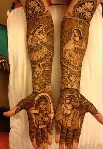 Menyasszonyi Fekete Mehndi