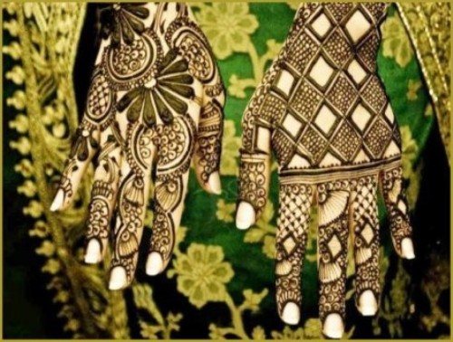 Elegante sorte Mehandi -designs