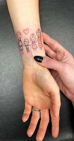 Familie tatoveringsdesign 7