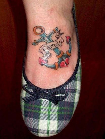Anker familie tatovering til piger