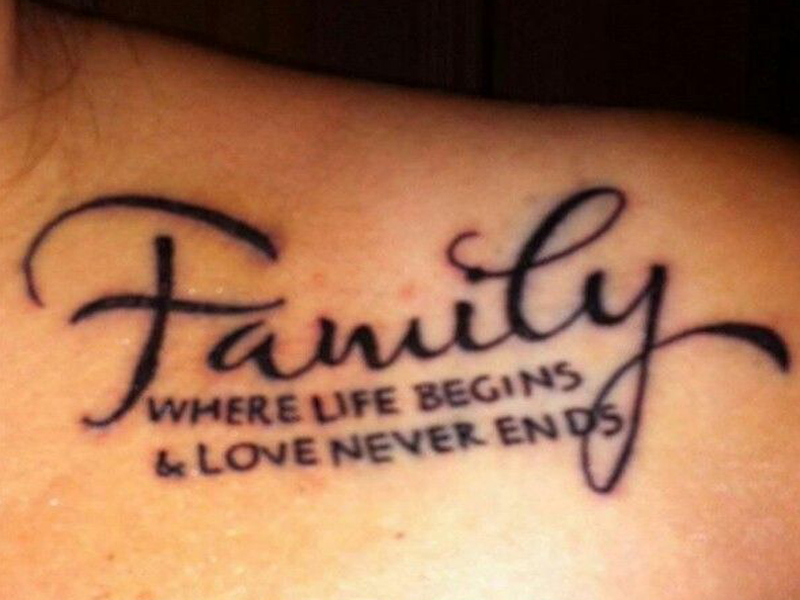 Søde familie tatovering designs