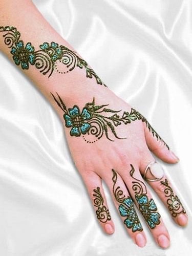 Farverigt Glitter Gujarati Design