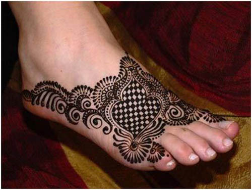 Láb gudzsaráti Mehndi Design