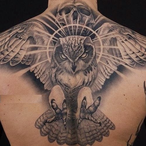 Farlige ugle tatoveringsdesigner