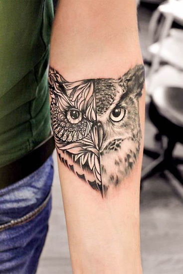 Ugle tatovering designs og betydninger 1