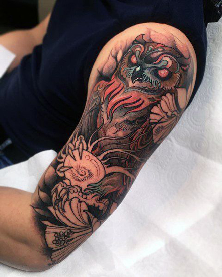 Ugle tatoveringsdesign og betydninger 2