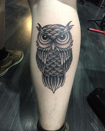 Ugle tatoveringsdesign og betydninger 8