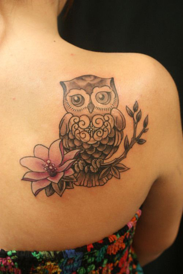 Ugle tatoveringsdesign og betydninger 9